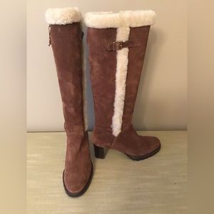 GREAT RALPH LAUREN SUEDE & SHEARLING BOOTS. SZ 8 NWOT